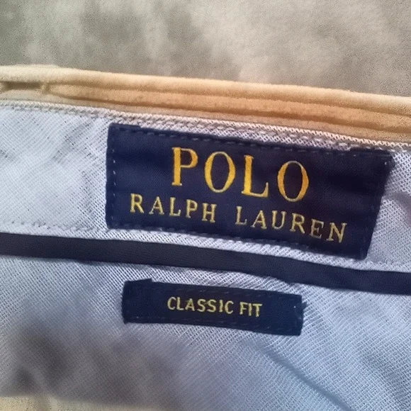 Polo Ralph Lauren Mens 36 Stretch Classic Fit Corduroy Pants Brown Chinos Preppy - Picture 10 of 16